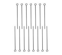 15 Spiedini per Cocktail, 4.25" in Metallo con Anello Nero, per Party