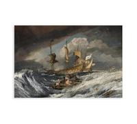 15+ stampe famose di J. M. W. Turner Barche che portano ancora agli olandesi uomini di guerra poster su tela arte da parete camera da letto ufficio camera da letto decorazione camera da letto ufficio