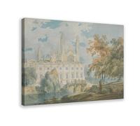 15+ stampe famose di J. M. W. Turner Clare Hall e King's College Chapel Poster per l'estetica della stanza, poster artistico da parete su tela e cornice 30,5 x 45,7 cm
