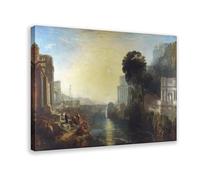 15+ stampe famose di J. M. W. Turner Dido Building Cartagine, poster artistico su tela e stampa artistica da parete moderna per camera da letto, cornice 30,5 x 45,7 cm