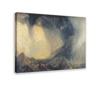 15+ stampe famose di J. M. W. Turner Tempesta di neve Annibale e il suo esercito che attraversano le Alpi poster da parete su tela decorazione per camera da letto ufficio camera da letto decorazione