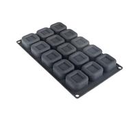 15 stampi quadrati piccoli in silicone per torte, pratici gadget da cucina, stampi da dessert quadrati a più strati