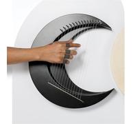 15 Stringhe Lyre Harp Ornamenti Artistici, Arpa a Leva per Gli Amanti Della Musica Arpa Lira per L'accompagnamento Della Band, Spettacoli di Festival(Nero)