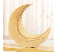 15 Stringhe Lyre Harp Ornamenti Artistici, Arpa a Leva per Gli Amanti Della Musica Arpa Lira per L'accompagnamento Della Band, Spettacoli di Festival(Original Wood)