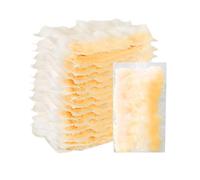 15 testine di ricambio per spolverino, elettrostatiche, per raccogliere polvere, adatte per mobili, auto, soffitti (arancione bianco) (15 cm)