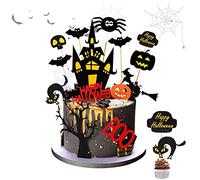 15 topper per cupcake di Halloween, decorazione per torte, decorazione per Halloween, torte, pasticcini, cupcake, in carta, per Happy Party