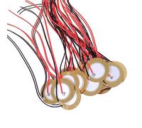 15 trigger microfono a contatto, trasduttore precablato, sensore elemento disco piezoelettrico con filo, sensore pickup piezoelettrico elemento trasduttore disco piezoelettrico pickup precablato