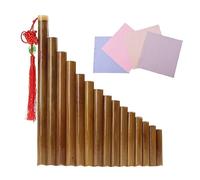 15 Tubi Tradizionale Flauto Di Pan Marrone Chiave G Strumento Musicale Cinese Tubi Di Pan Strumento A Fiato