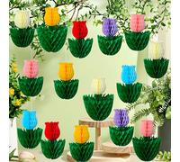 15 Tulipani di Carta Colorati | Decorazioni da Appendere per Matrimoni, Compleanni e Feste in , Adatti per Ufficio, Casa, Temi Primaverili/Estivi