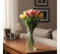 15 tulipani scintillanti a forma di albero, luce notturna a tulipano, lampada a tulipano artificiale con vaso, pianta LED illumina fiori per decorazione camera da letto, regali per donne, mamma, San