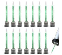15 ugelli di miscelazione statica da 9 cm, tubi di miscelazione 1:1 per colla 2K, resina epossidica e colla bicomponente, compatibili con pistole per colla standard (verde)