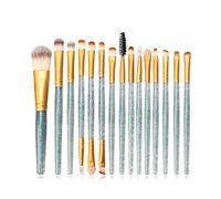15 unità Set di pennelli per trucco Ombretto in polvere Eyeliner Ciglia Trucco per labbra Pennello cosmetico Kit di strumenti di bellezza (Color : 04) (4)