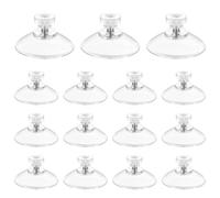 15 ventose trasparenti da 40 mm con dadi zigrinati per vetro/finestre