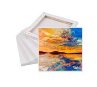 15 x 15 cm, tela da dipingere, 6 tele di cotone per dipingere, piccole tavole da dipingere, bianco, mini tela per pittura a olio e acrilico, tela di cotone da dipingere, piccola
