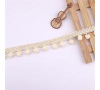 15 yards 2,8 cm colorato Pom Poms Nappa Passamontagna Pompon Passamontagna Nastro Pompon Bordo Fringe Bom Pom Fransen Nastro Pompon Fringe Nastro Nastro in pizzo Nappa Trim Band per cucire (beige)
