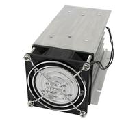 150 * 100 * 80 mm 80A relè a stato solido trifase SSR radiatore dissipatore di calore in alluminio con ventola 220VAC e copertura protettiva(White oil retaining)