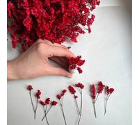 150/300/20 pezzi Fiori artificiali di mini gipsofila in cristallo rosso, decorazione per matrimoni, ghirlanda, corsage, centrotavola, decorazione con fiori secchi, decorazione per la casa, arte fai-da