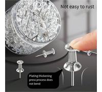 150/400 pezzi Puntine da disegno trasparenti - Puntine con testa piatta in plastica con punta in acciaio per bacheca, ufficio, casa, foto, calendario, esposizione di mappe trasparente,100 pezzi per sc