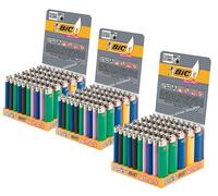 150 Accendini BIC SLIM J23 MEDI Colorati Pietrina - 3 Scatole Box Espositori