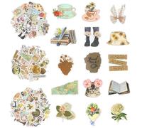 150 adesivi vintage, adesivi estetici per scrapbooking, accessori per diario fai da te, adesivi in vinile impermeabili per bottiglie d'acqua, scrapbooking, laptop