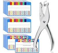 150 biglietti perforatori premio con foro circolare singolo palmare, kit di incentivi al comportamento per bambini, carte fedeltà per studenti, insegnanti, affari, 8,9 x 5,1 cm