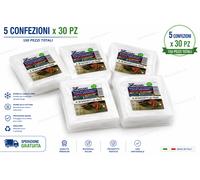 150 buste sottovuoto goffrate 15x25 20x30 cm sacchetti universali per alimenti