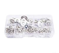 150 capicorda ad anello in rame, terminali a crimpare per cablaggio elettrico, set di connettori con occhielli adatti per sistemi industriali e veicoli