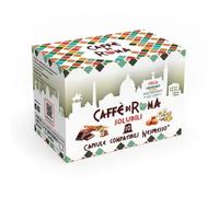 150 Capsule CAFFE DI ROMA compatibili con Nespresso NOCCIOLINO Bevanda solubile - Senza Glutine - 15 Astucci da 10 capsule Compatibili con macchina caffè sistema Nespresso -
