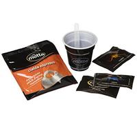 150 Cialde Caffè Motta Filtro in Carta 44 mm con Kit Accessori Palette, Zucchero, Bicchieri