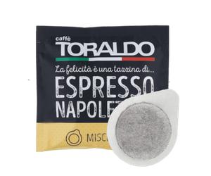 150 Cialde Compostabili Caffè TORALDO Miscela Decaffeinato