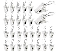 150 clip per tende con ganci, in acciaio inox, piccole mollette per tende da doccia, clip multifunzionali, per camera da letto, bagno, decorazione per la casa