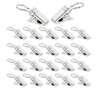 150 clip per tende con ganci, in acciaio inox, piccole mollette per tende da doccia, clip multifunzionali, per camera da letto, bagno, decorazione per la casa