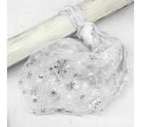 150 cm x 3 m di tessuto in tulle con glitter e fiocco di neve per matrimoni, feste, runner in tulle, decorazione per banchetti, bricolage, decorazione da tavolo, abbigliamento fai da te, bianco