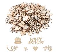 150 coriandoli Happy Birthday, decorazione da tavolo per compleanno, decorazione da tavolo, in legno, decorazione per compleanno, decorazione per torte, compleanno, decorazione da tavolo