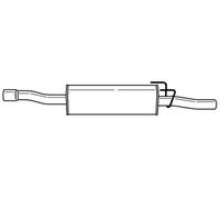 150 cv Silenziatore centrale per Mercedes Sprinter 3-T Pianale P.t. B906 215 CDI