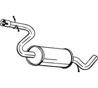 IZAWIT 23.180 Marmitta centrale per VW TOURAN (1T1, 1T2) TOURAN (1T3)