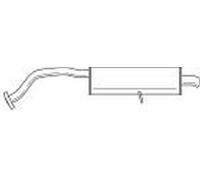 150 cv Silenziatore posteriore per Alfa 166 936 2.4 JTD 2387 cc 110 KW 150 CV