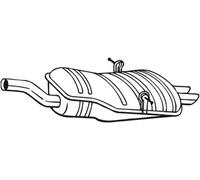 150 CV SILENZIATORE POSTERIORE PER BMW 3 Coup E46 320 Ci KW 110 CV 150