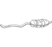 150 CV SILENZIATORE POSTERIORE PER BMW 5 Touring E34 520i KW 110 CV 150
