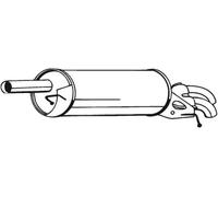 150 CV SILENZIATORE POSTERIORE PER VW Passat 3B2 2.5 TDI KW 110 CV 150