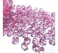 150 diamanti finti in acrilico scintillanti, rocce di ghiaccio in plastica, decorazione (rosa chiaro)