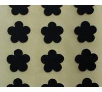 150 ETICHETTE, 10mm a forma di fiore, Nero, autoadesivo adesivi, MINI ETICHETTE FORME