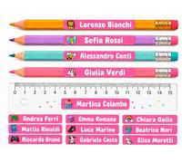 150 Etichette Adesive Personalizzate Scuola (50x10mm) Sticker con Nome per Penne