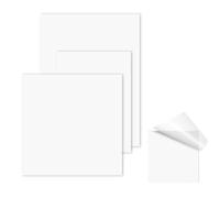 150 fogli adesivi trasparenti, adesivi trasparenti, impermeabili e riscrivibili, per uffici, famiglie (50 x 75 mm + 75 x 75 mm + 76 x 76 mm + 70 x 95 mm)