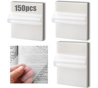 150 fogli adesivi trasparenti, impermeabili, autoadesivi, per appunti riscrivibili, ottimo materiale da ufficio per studenti e dipendenti (100 pezzi, 7,5 x 7,5 cm, 50 pezzi, 9,5 x 7 cm)