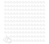 150 ganci scorrevoli e rulli in plastica per binari per tende, ganci scorrevoli per binari a soffitto, camper, roulotte, finestre, porte e doccia, colore bianco