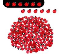 150 mini coccinelle decorative in resina rossa a forma di coccinella, animali da regalo, mini insetto simulazione 3D, decorazione per unghie, diamanti per artigianato, compleanno, Natale, festa