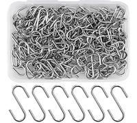 150 Mini S Ganci Connettori di Metallo - Ganci a S con Scatola di Stoccaggio per Ciondoli DIY e Etichette