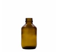 150 ml bottiglia medicinale, marrone, vetro, bocca: PP 28