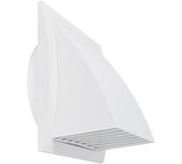 Ø150 mm, 190 x 190 mm diametro, griglia di ventilazione bianca con protezione antipioggia, coperchio di ventilazione interno ed esterno, plastica ABS